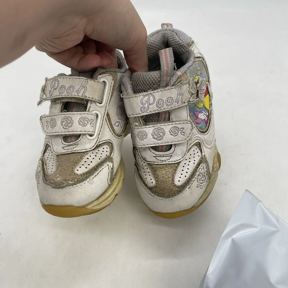 Winnie the Pooh 90s Baby Shoes Kids 4 Butterfly Pink Purple Buster Brown &co